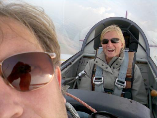 69  Foto genomen tijdens een lesvlucht